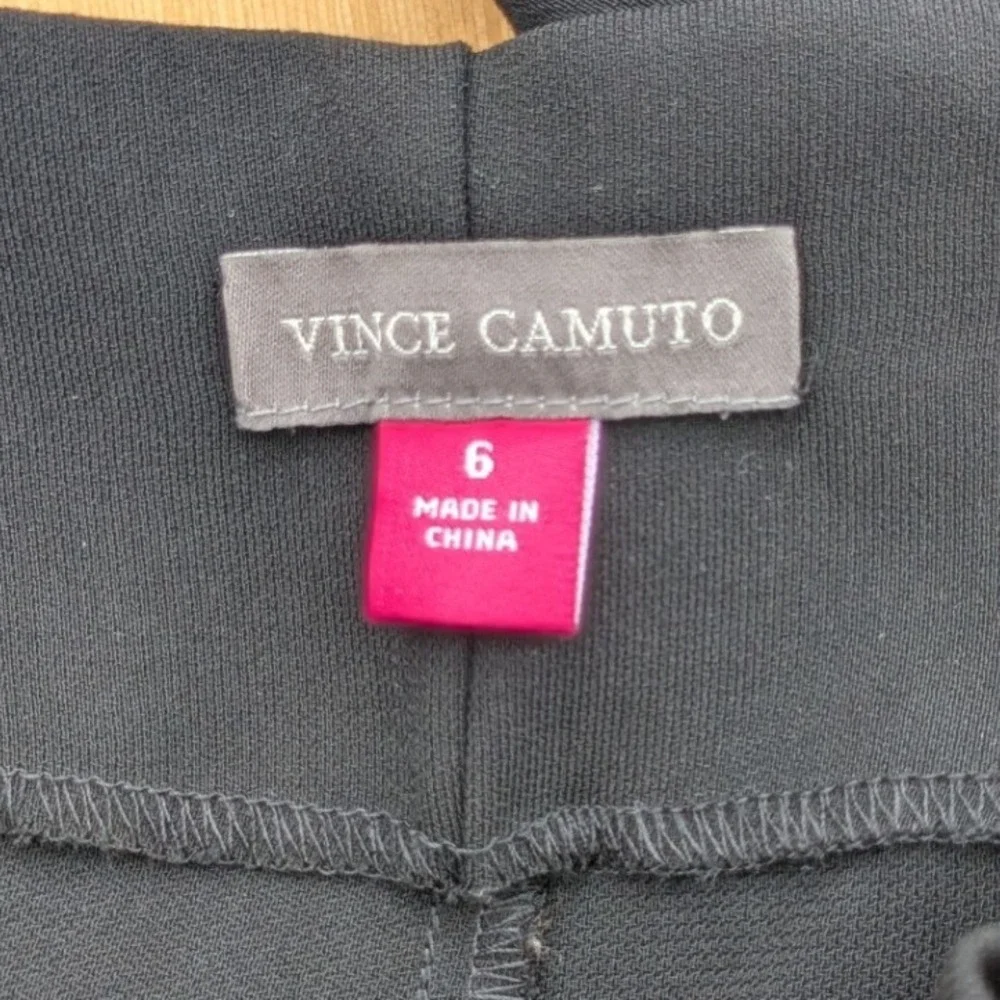 Vince Camuto Trousers Black Wide Leg High Rise Pleated Business Casual Women's 6
